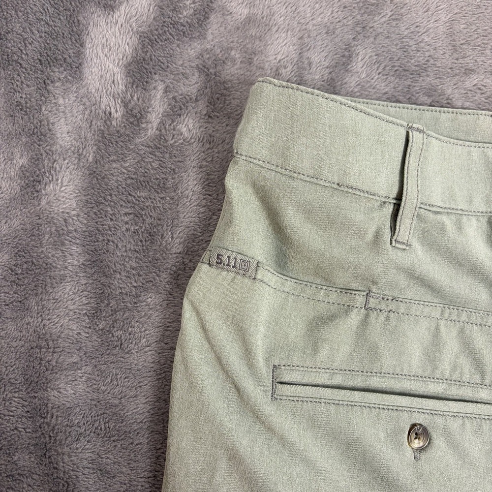 5.11 Tactical Shorts Mens 38 Green Performance Chino Hiking Polyester Blend - Picture 6 of 12
